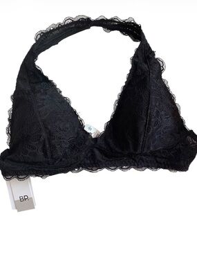 BP Black Lace Halter Bralette NWT Size XL